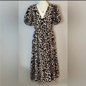 NWOT Monteau Animal Print Midi Dress  Small